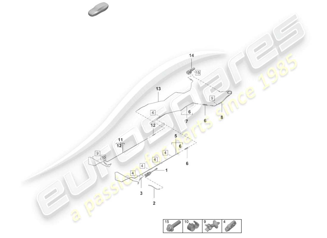 porsche 992 gt3/rs/st (2021 - 9j1) hydraulic coupling actuation clutch master cylinder hose part diagram