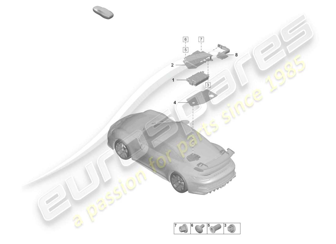 porsche 992 gt3/rs/st (2021 - 9j1) amplifiers part diagram