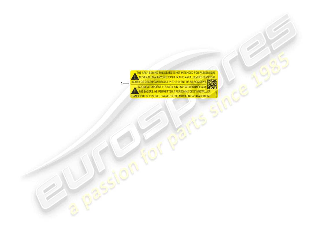 porsche 992 gt3/rs/st (2021 - 9j1) signs/notices seat part diagram