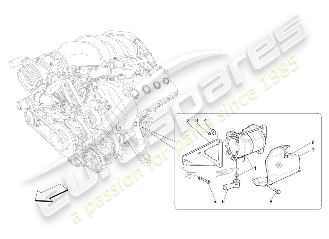 maserati granturismo mc stradale (2013) electronic control: engine ignition part diagram