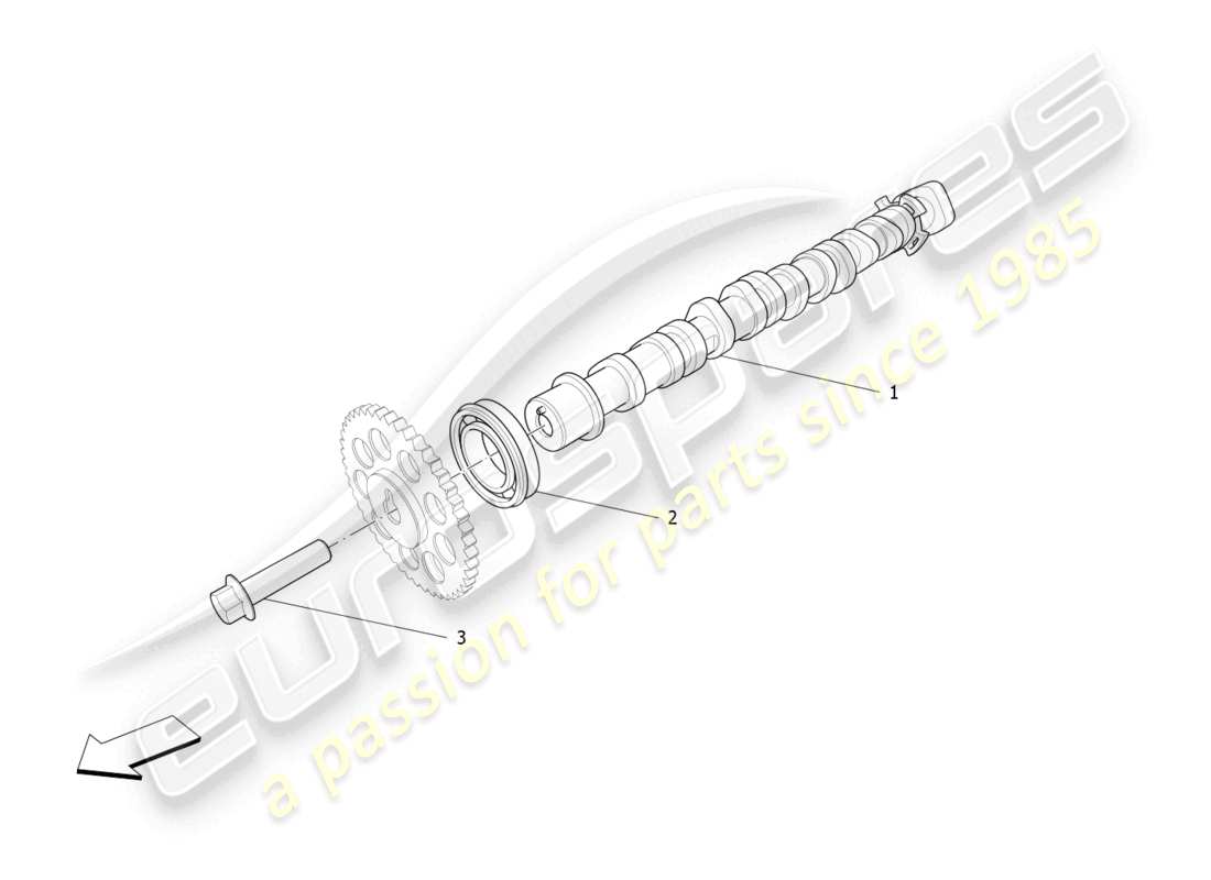 maserati levante gt (2022) cylinder head camshafts part diagram