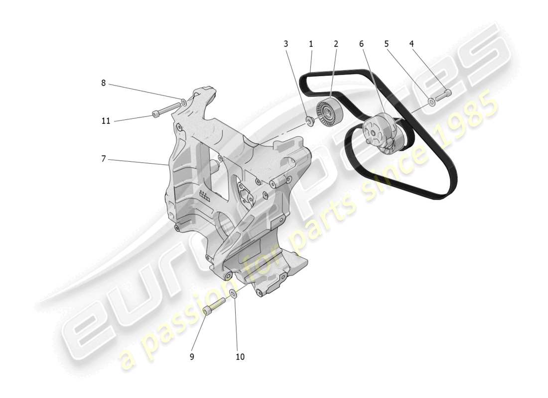 maserati grecale trofeo (2023) auxiliary device belts part diagram