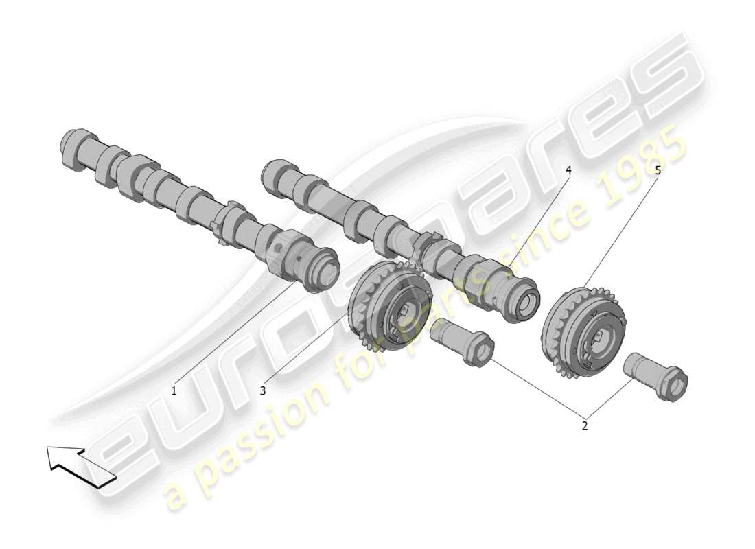 maserati grecale trofeo (2023) rh cylinder head camshafts part diagram