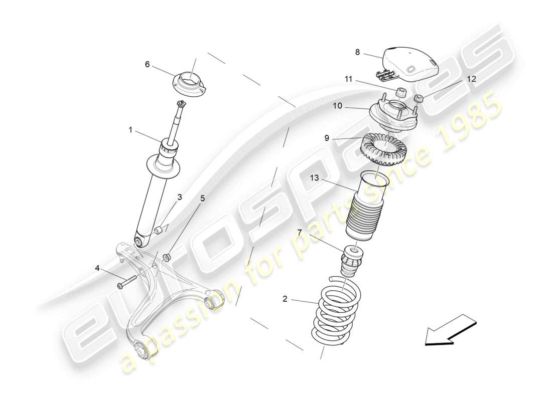 maserati quattroporte (2018) front shock absorber devices part diagram