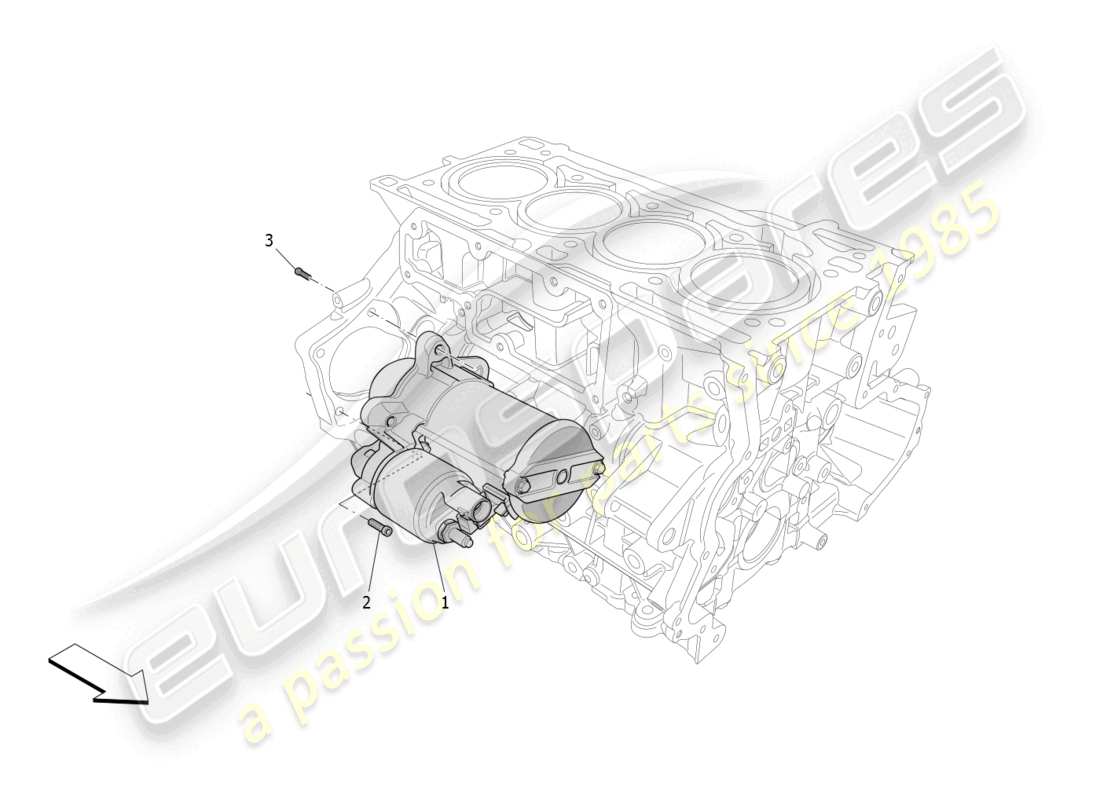 maserati grecale gt (2023) electronic control: engine ignition part diagram