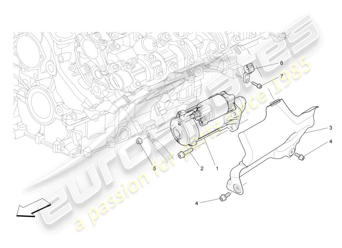 maserati quattroporte (2018) electronic control: engine ignition part diagram