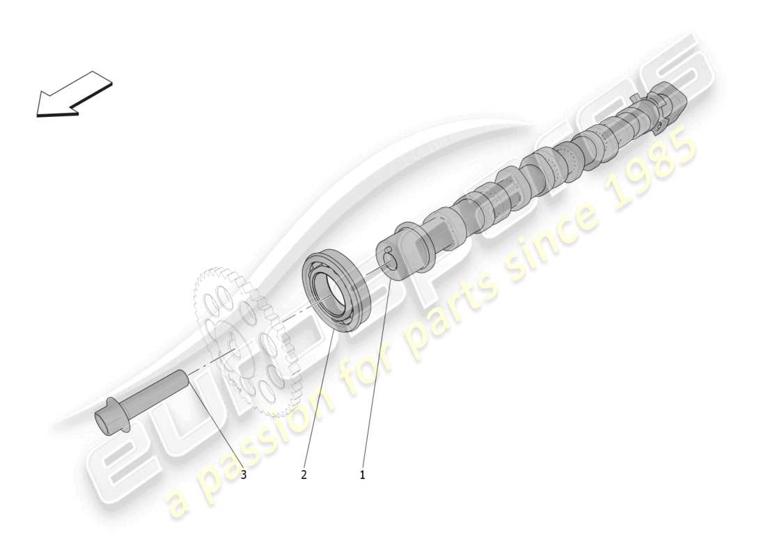 maserati grecale modena (2023) cylinder head camshafts parts diagram