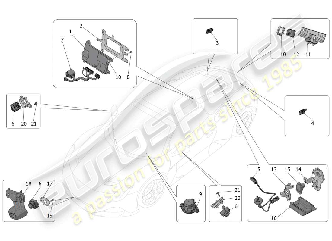 maserati mc20 cielo (2023) it system part diagram