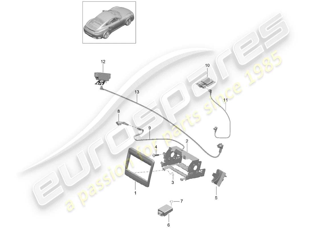 porsche 991 turbo (2018) electric parts for part diagram