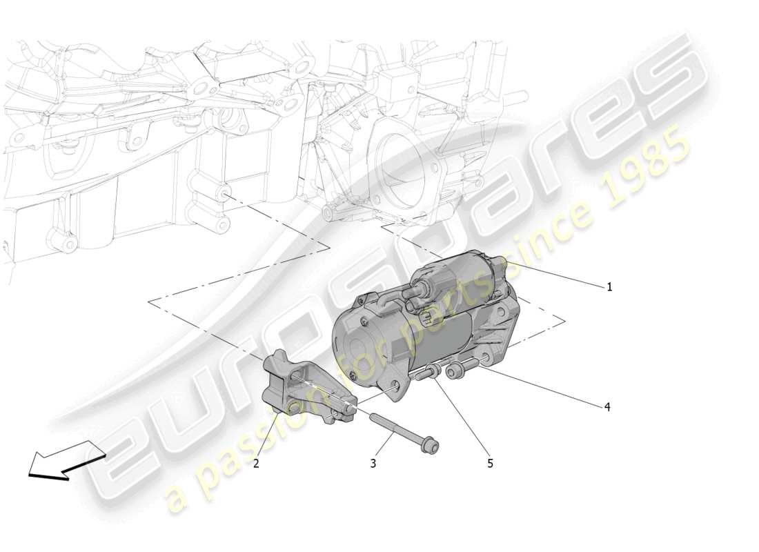 maserati mc20 (2022) electronic control: engine ignition part diagram