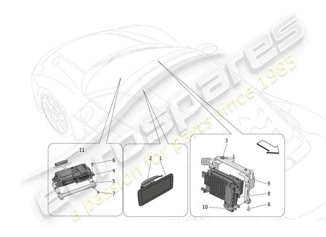 maserati mc20 (2023) it system part diagram