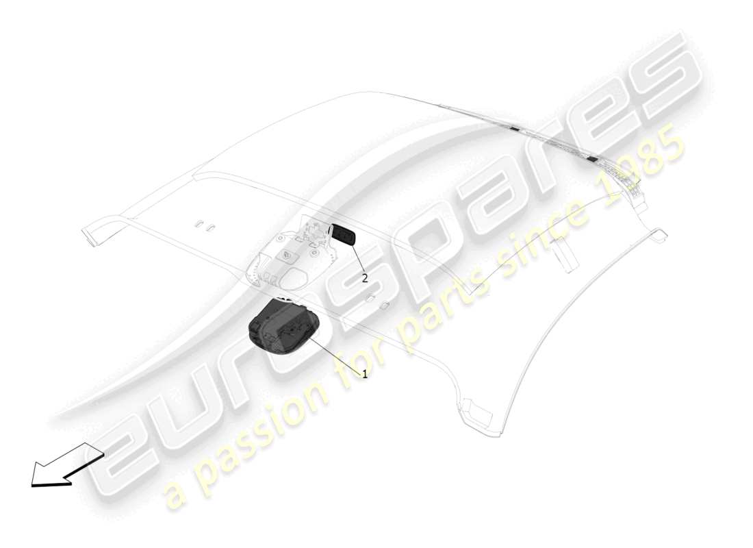 maserati mc20 (2023) internal vehicle devices part diagram