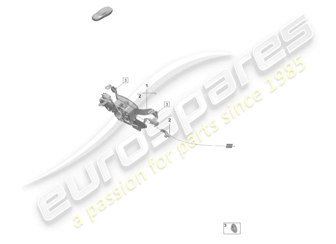 porsche 992 gt3/rs/st (2021 - 9j1) lock locking mechanism part diagram