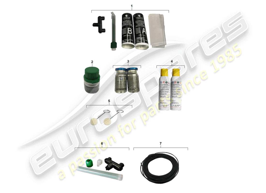 porsche 992 gt3/rs/st (2021 - 9j1) windscreen usa rear window 2 pack body adhesive part diagram