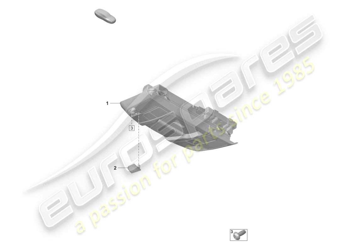 porsche 992 gt3/rs/st (2021 - 9j1) console roof part diagram