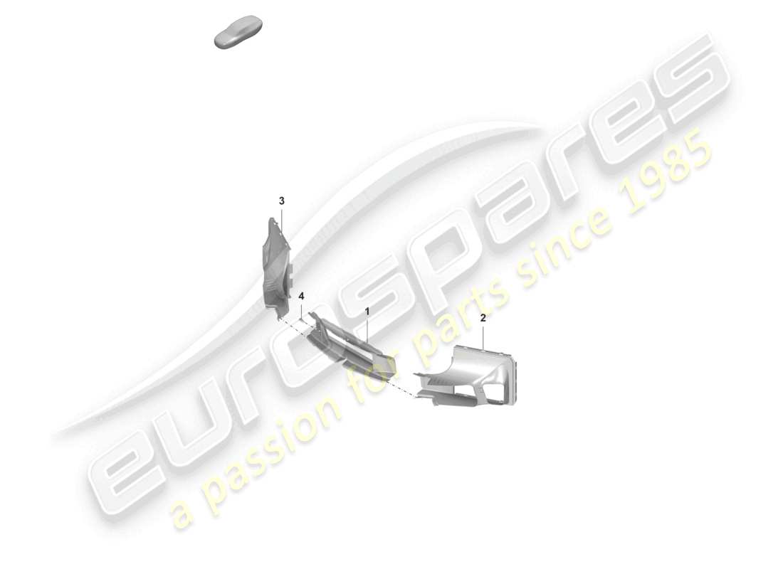 porsche 992 gt3/rs/st (2021 - 9j1) air guide bumper part diagram