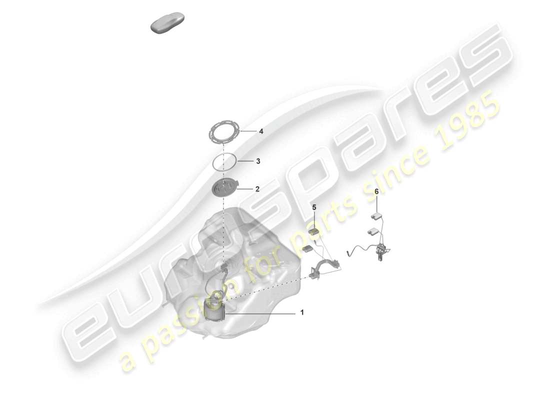 porsche 992 gt3/rs/st (2021 - 9j1) fuel pump sender for fuel gauge part diagram