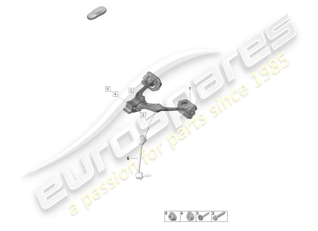 porsche 992 gt3/rs/st (2021 - 9j1) wishbone upper part diagram