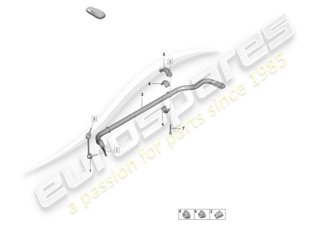 porsche 992 gt3/rs/st (2021 - 9j1) anti-roll bar coupling rod part diagram