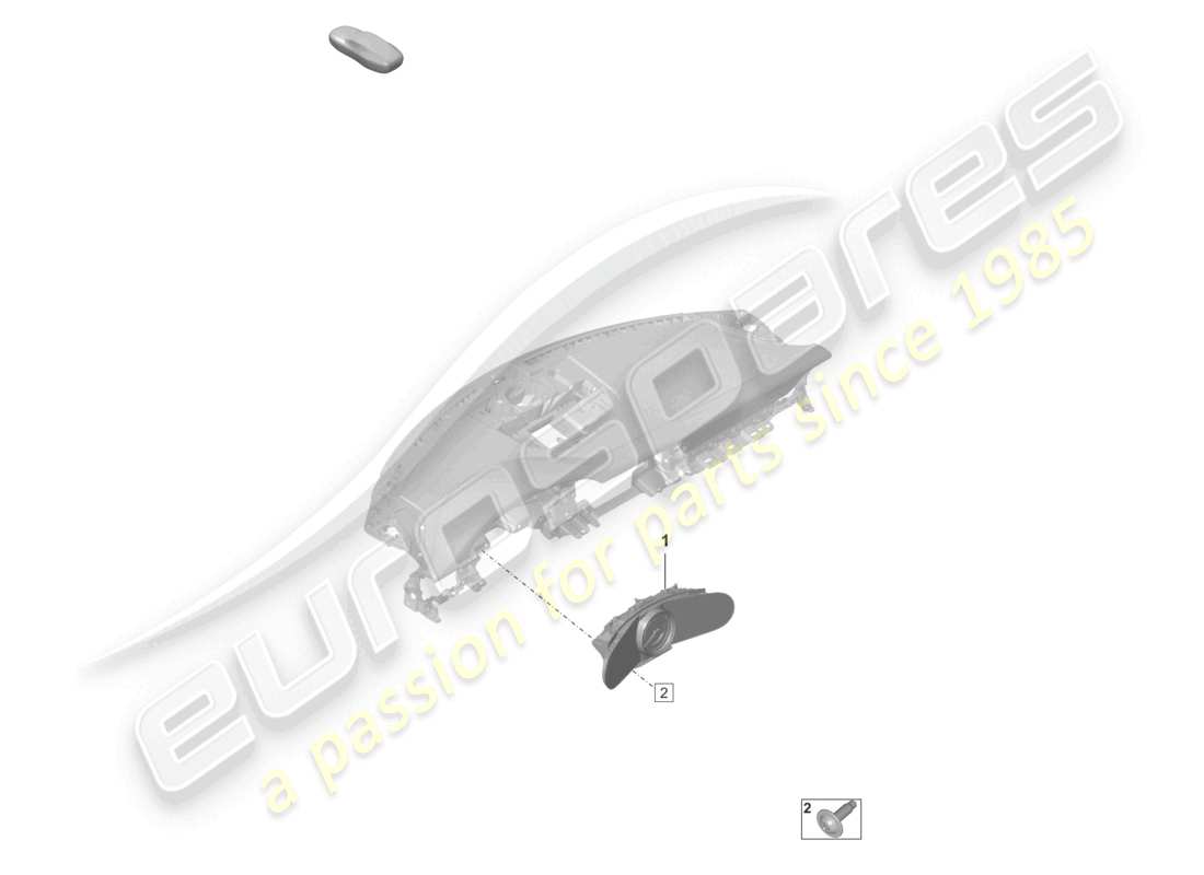 porsche 992 gt3/rs/st (2021 - 9j1) combi-instrument part diagram