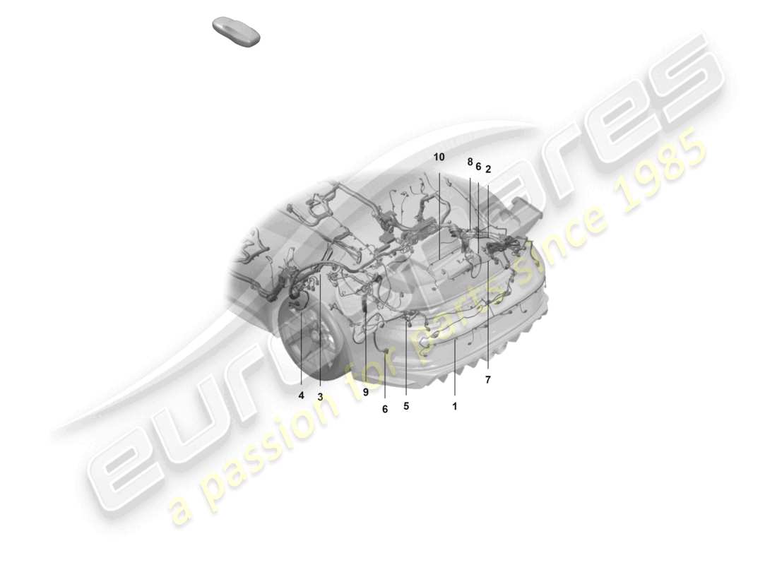 porsche 992 gt3/rs/st (2021 - 9j1) wire set rear end anti-locking brake syst. -abs- brake pad wear display rear axle part diagram