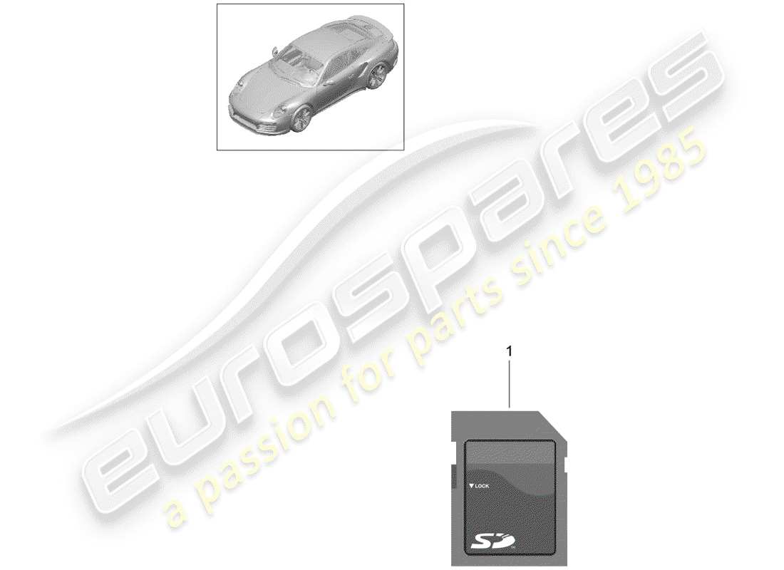 porsche 991 turbo (2018) sd card part diagram