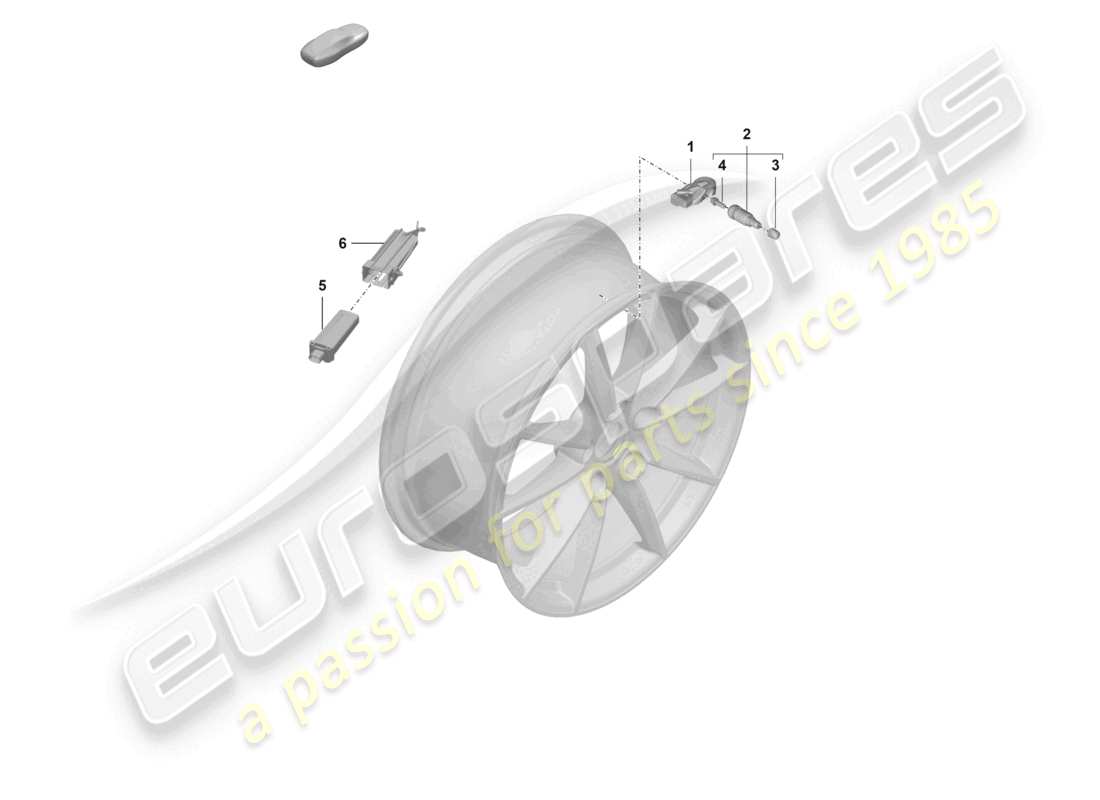 porsche 992 gt3/rs/st (2021 - 9j1) tyre pressure control system part diagram