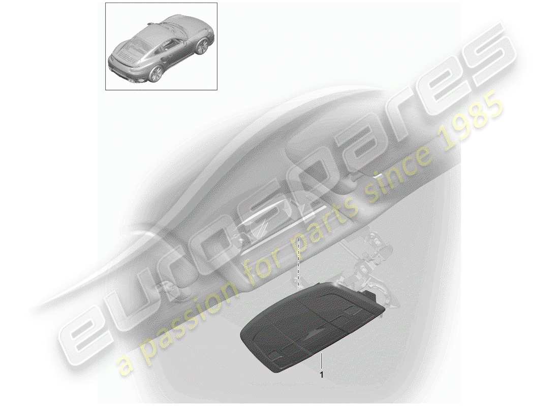 porsche 991 turbo (2018) bracket part diagram