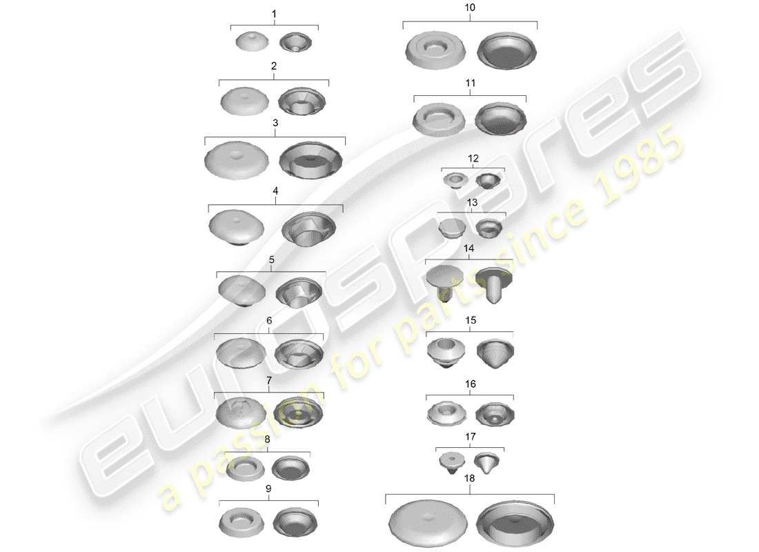 porsche 991 turbo (2018) plug part diagram