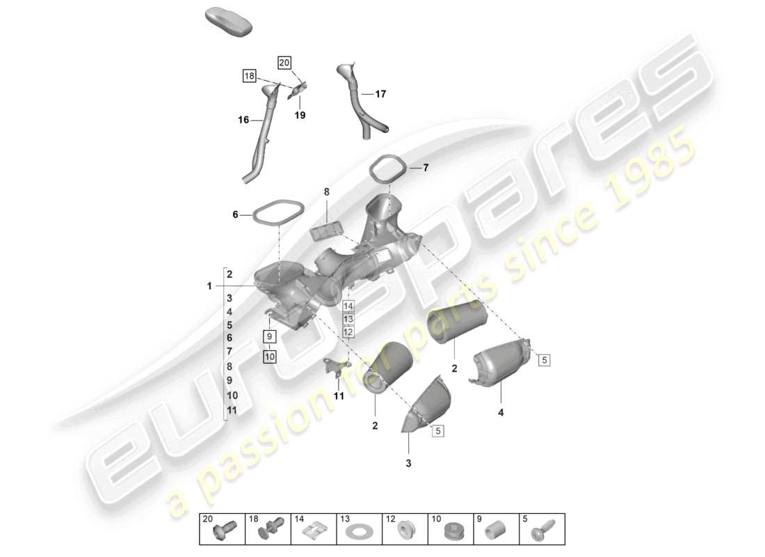 porsche 992 gt3/rs/st (2021 - 9j1) air filter part diagram