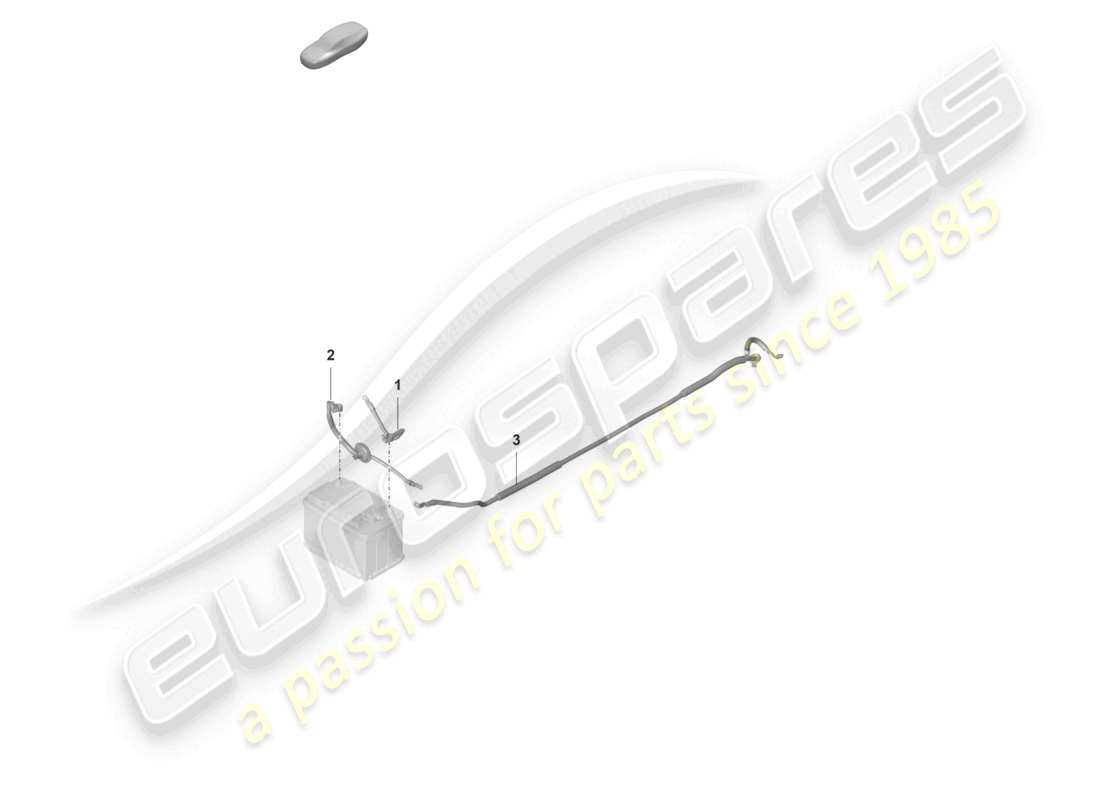 porsche 992 gt3/rs/st (2021 - 9j1) wiring set for battery + earth cable for battery part diagram