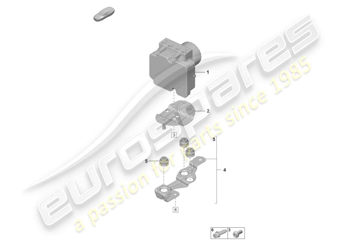 porsche 992 gt3/rs/st (2021 - 9j1) hydraulic unit anti-locking brake syst. -abs- part diagram