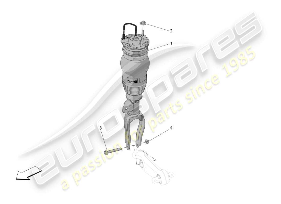 maserati grecale gt (2023) front shock absorber devices part diagram