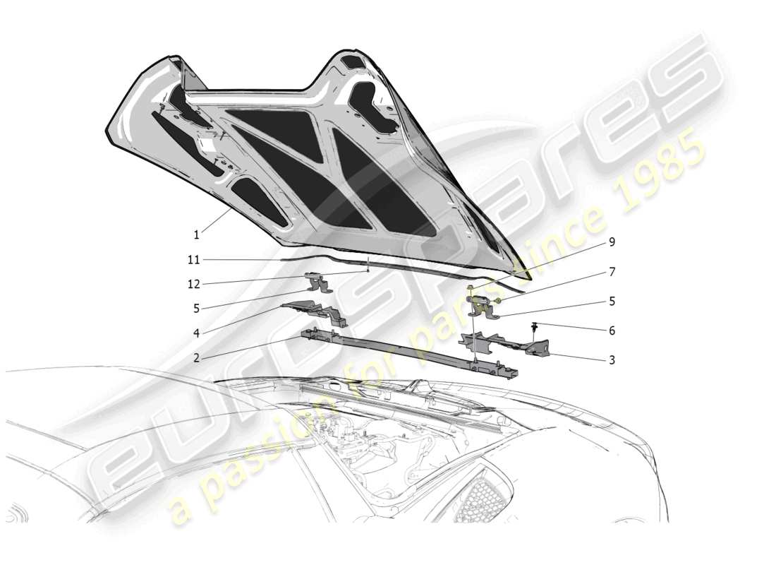 maserati mc20 cielo (2023) electrical capote: covers part diagram