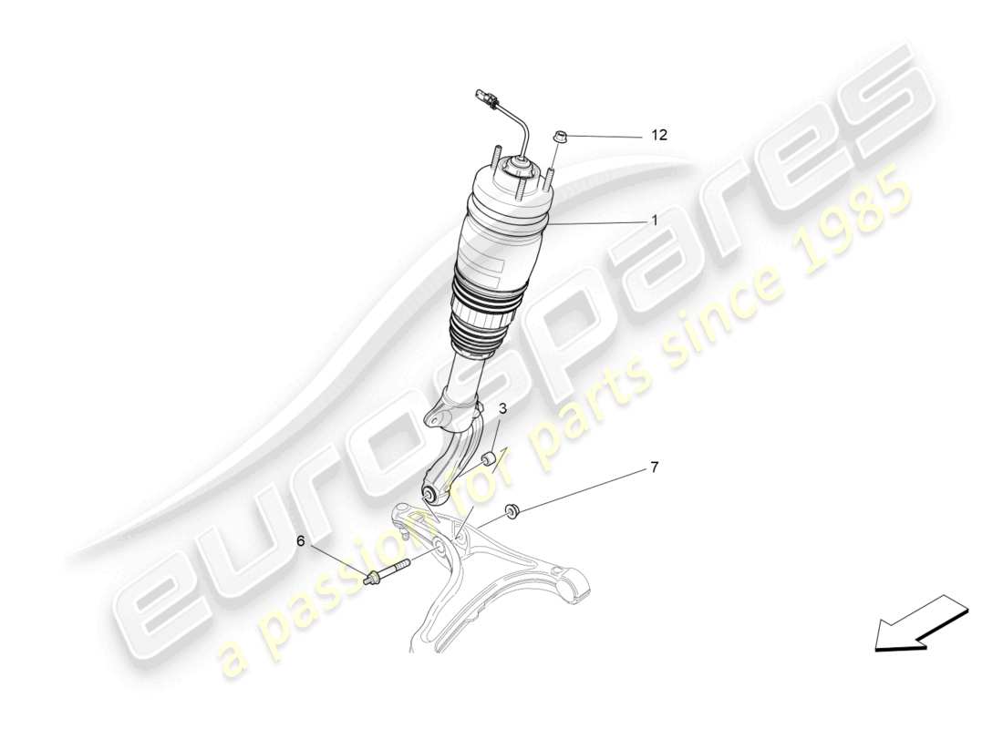 maserati levante modena s (2022) front shock absorber devices part diagram