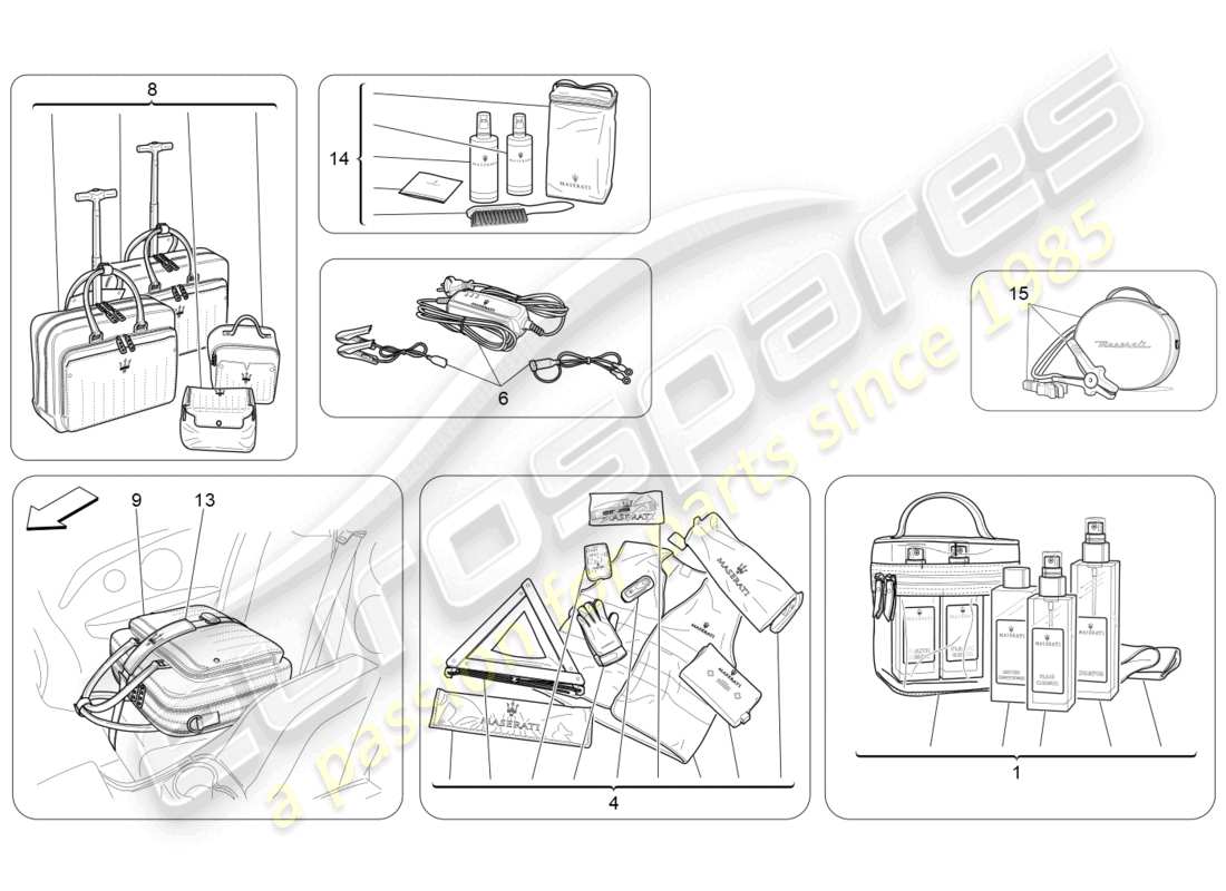 maserati grancabrio mc (2013) after market accessories part diagram