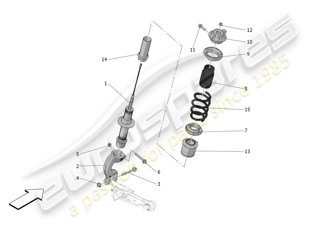 maserati mc20 cielo (2023) front shock absorber devices part diagram