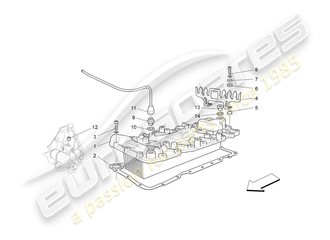 maserati granturismo mc stradale (2011) heat exchanger part diagram