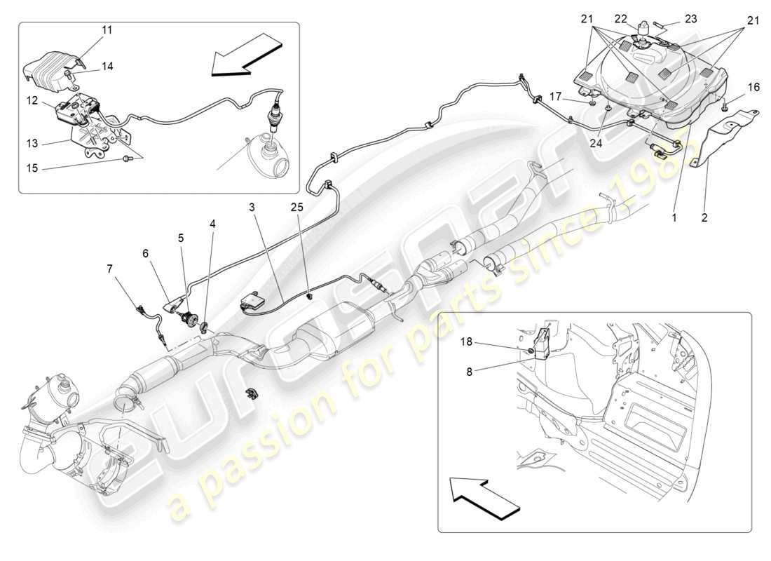 maserati levante (2017) adblue system parts diagram