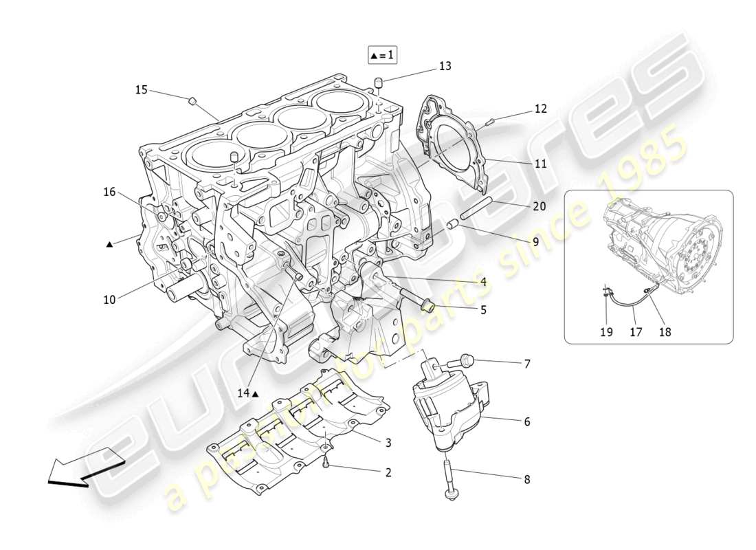 maserati ghibli fragment (2022) crankcase part diagram