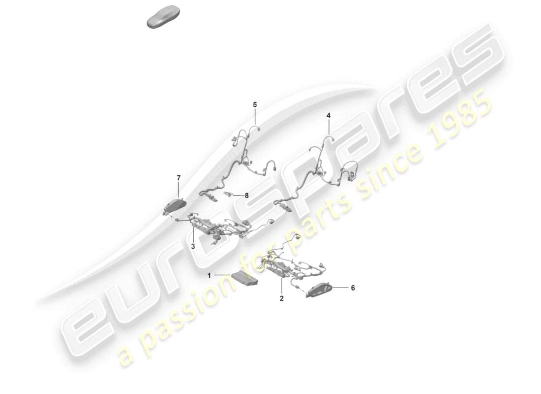 porsche 992 gt3/rs/st (2021 - 9j1) electrics sports seat plus for models with electrically adjustable 18-way seats part diagram