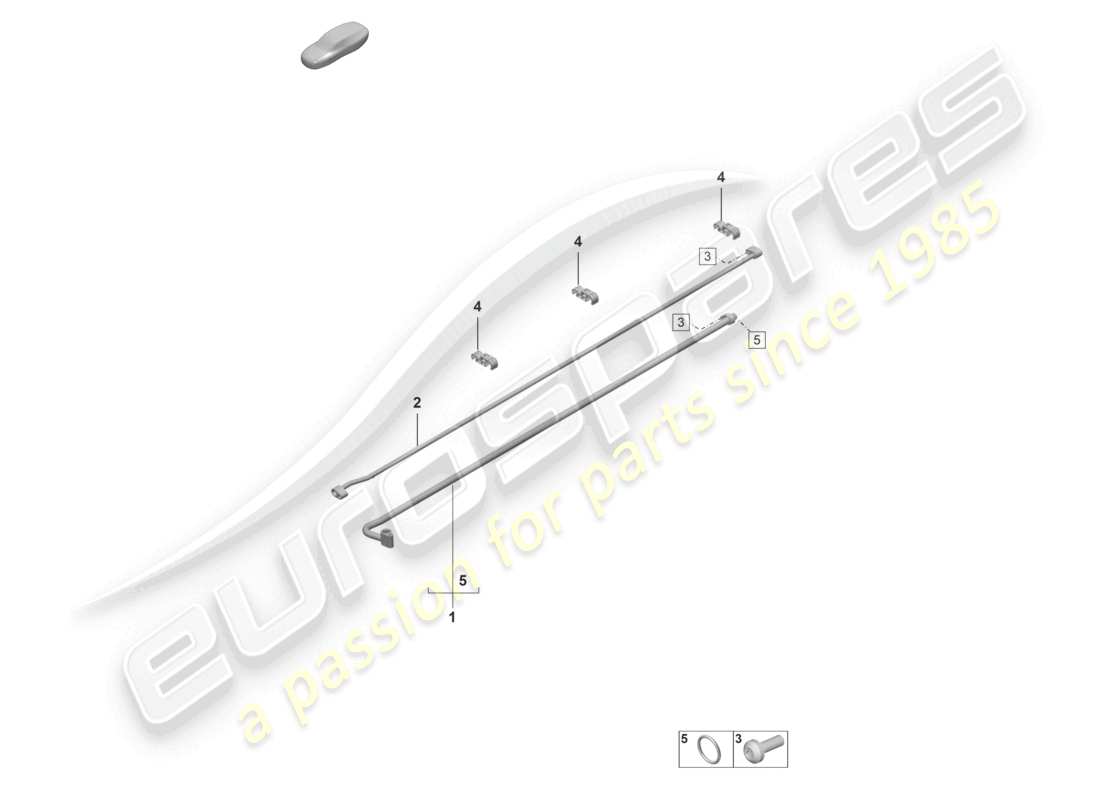 porsche 992 gt3/rs/st (2021 - 9j1) air conditioning lower refrigerant line sill part diagram