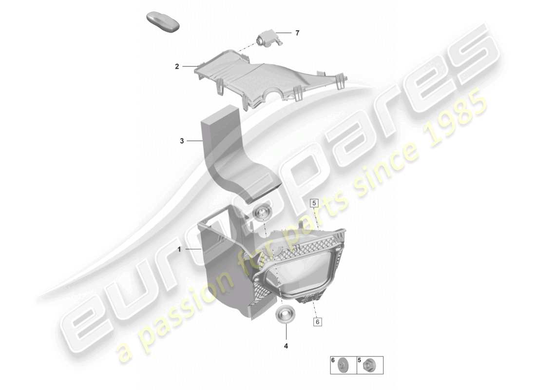 porsche 992 gt3/rs/st (2021 - 9j1) fresh air intake part diagram