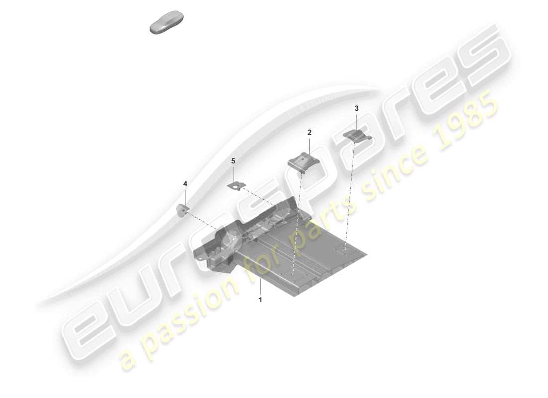 porsche 992 gt3/rs/st (2021 - 9j1) seat support bottom plate part diagram