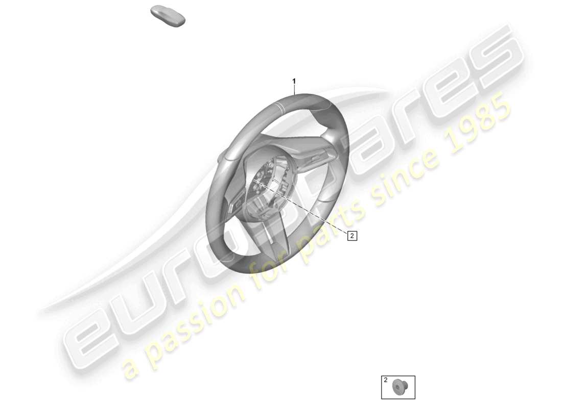 porsche 992 gt3/rs/st (2021 - 9j1) multifunction steering wheel leather manual gearbox part diagram