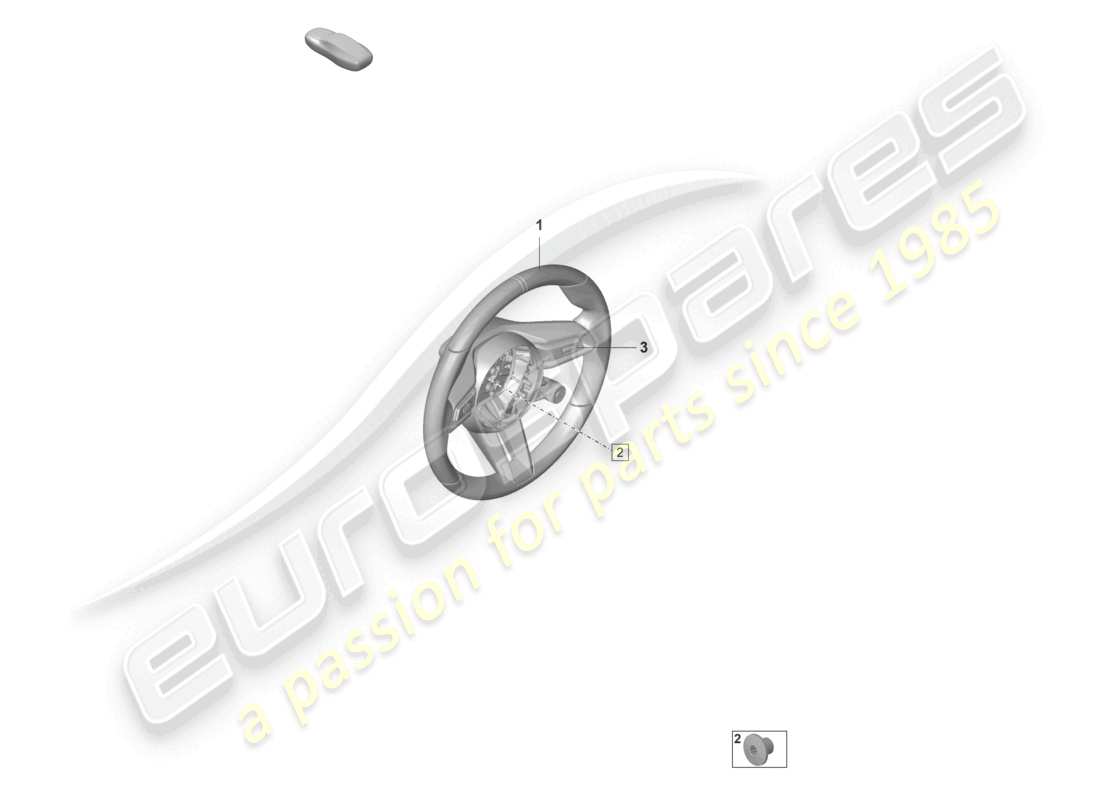 porsche 992 gt3/rs/st (2021 - 9j1) multifunction steering wheel leather manual gearbox part diagram