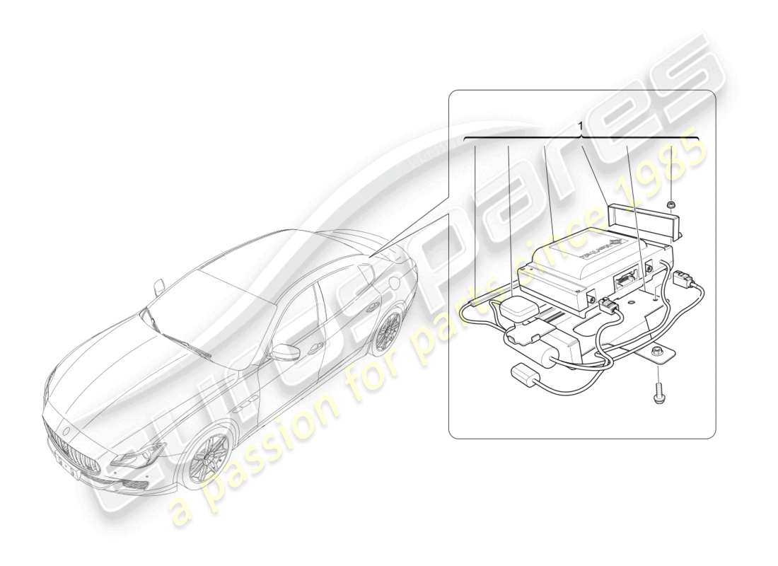 maserati quattroporte (2018) alarm and immobilizer system part diagram