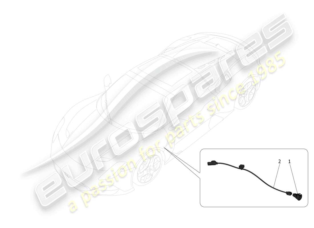 maserati mc20 cielo (2023) side light clusters part diagram