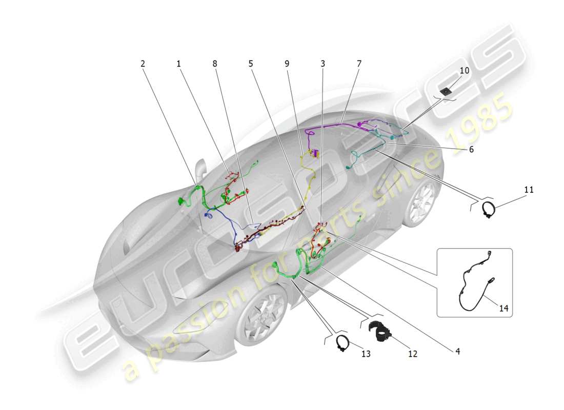 maserati mc20 (2023) main wiring part diagram