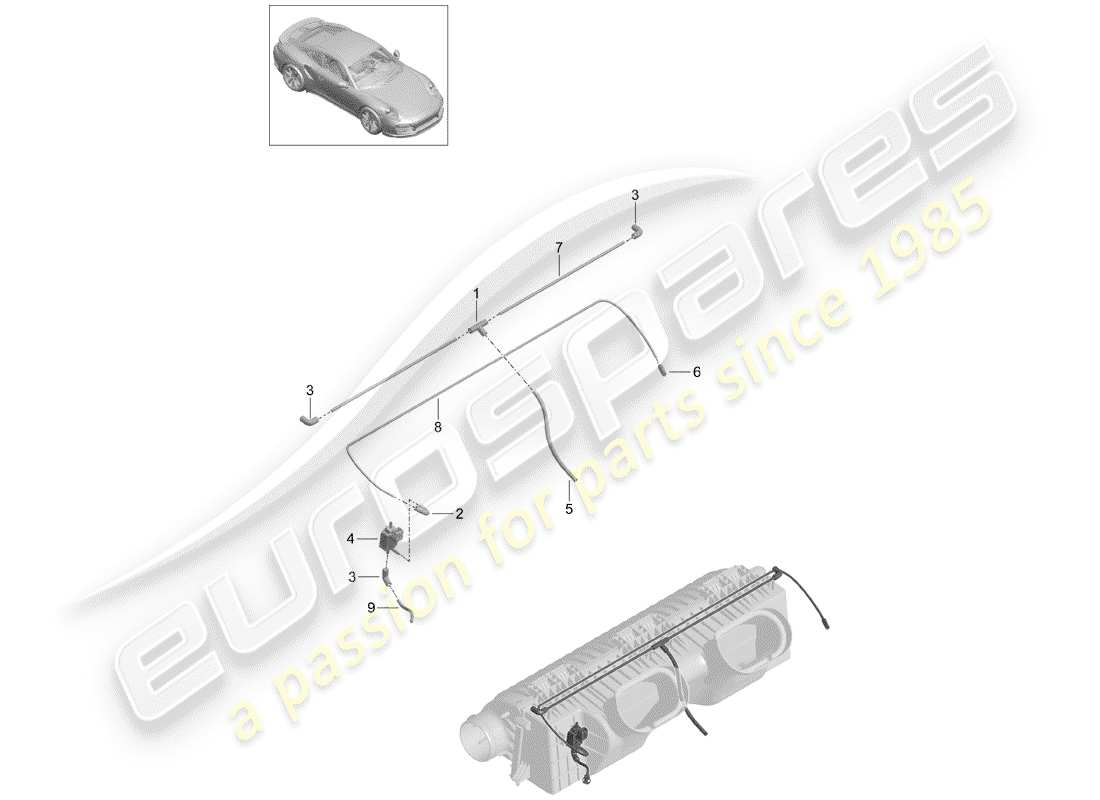 porsche 991 turbo (2018) air cleaner part diagram